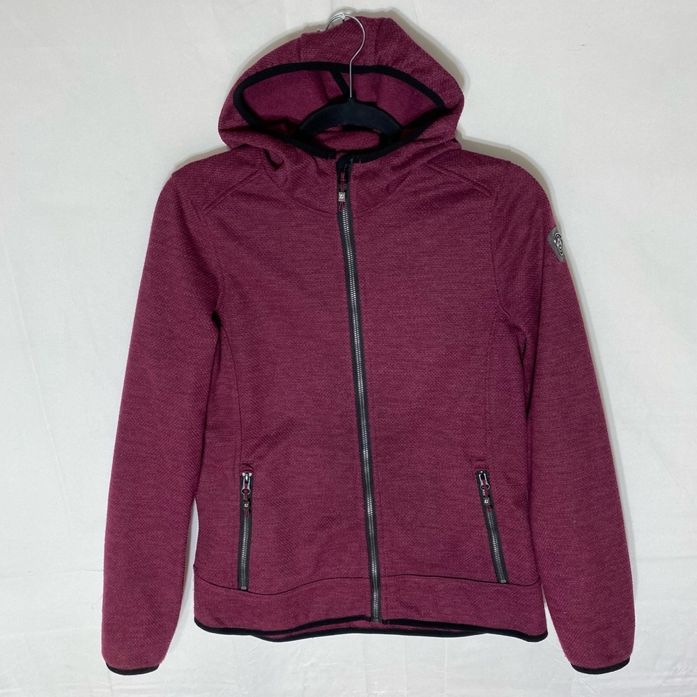 Killtec Burgundy Zip Hoodie Activewear Sweatshirt 6